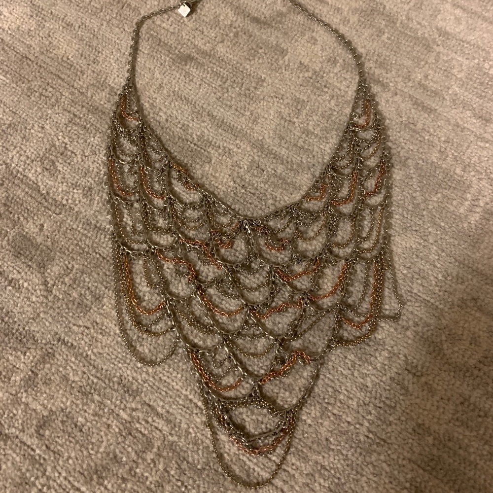 Metal chandelier necklace